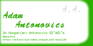 adam antonovics business card